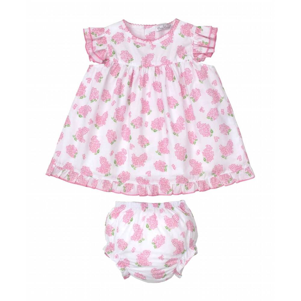 NEW KISSY KISSY girl's hydrangea dress with diaper cover in pink